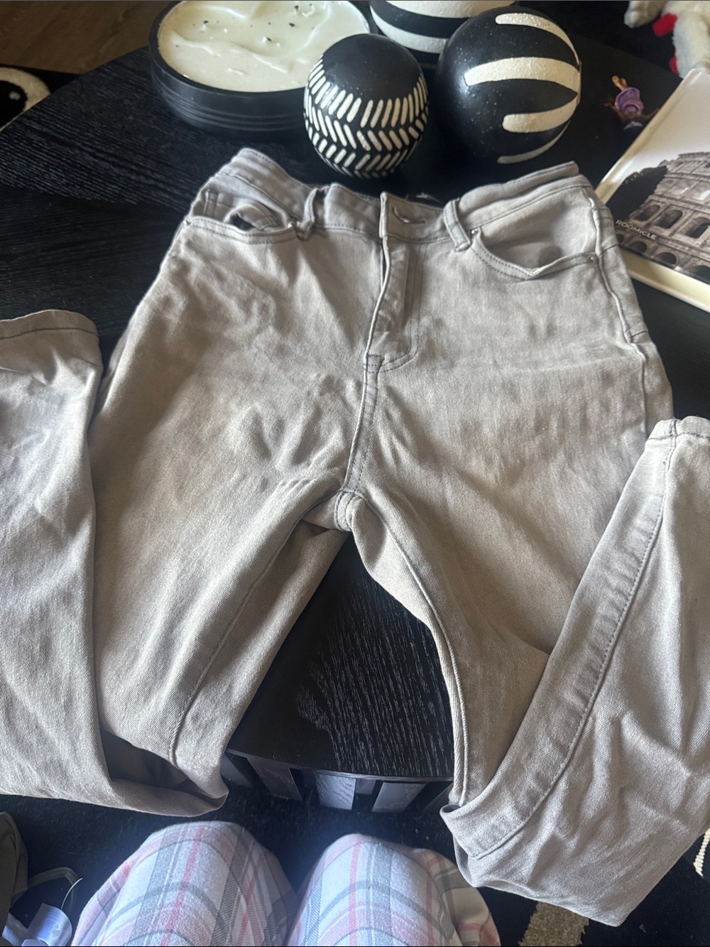 Fashion Nova Light Gray Skinny Jeans